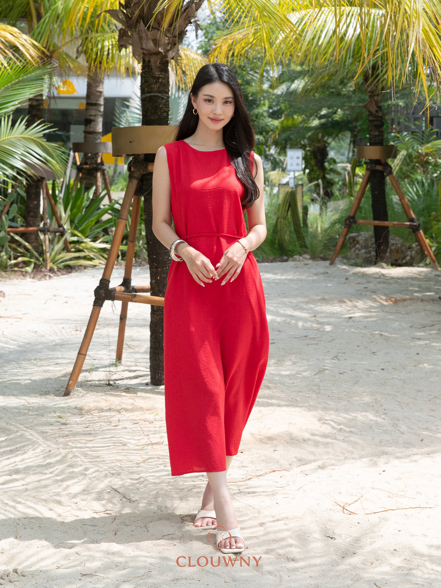 Barla Loose Dress - Red